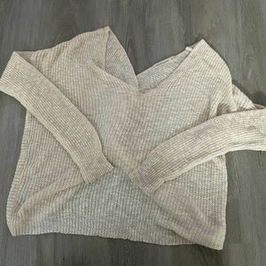 Cream colored netted sweater